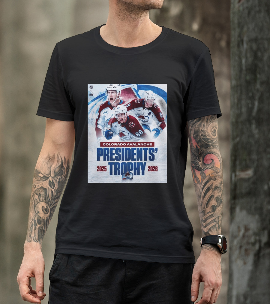 Colorado Avalanche NHL Presidents' Trophy 2025 2026 T-Shirt