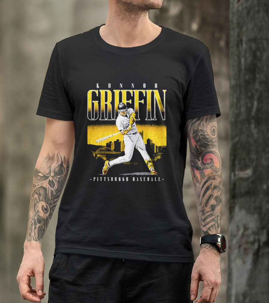 Konnor Griffin Pittsburgh Baseball City Skyline T-Shirt