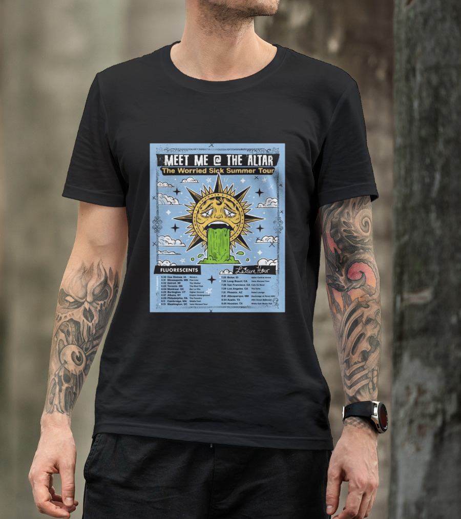 Meet Me @ The Altar The Worried Sick Summer Tour 2026 Dates Fluorescents Leisure Hour T-Shirt