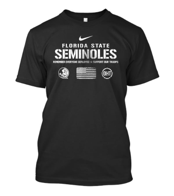 Florida State Seminoles Nike Remember Everyone Deployed Support Our Troops Flag T-Shirt