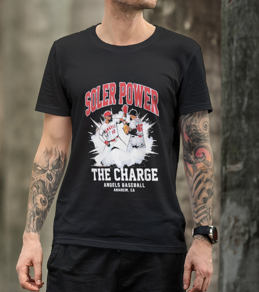 Soler Power The Charge Angels Baseball Anaheim CA T-Shirt