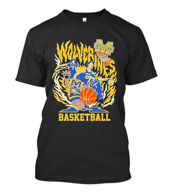 Michigan Wolverines NCAA Final Four 2026 Basketball Players Bear T-Shirt