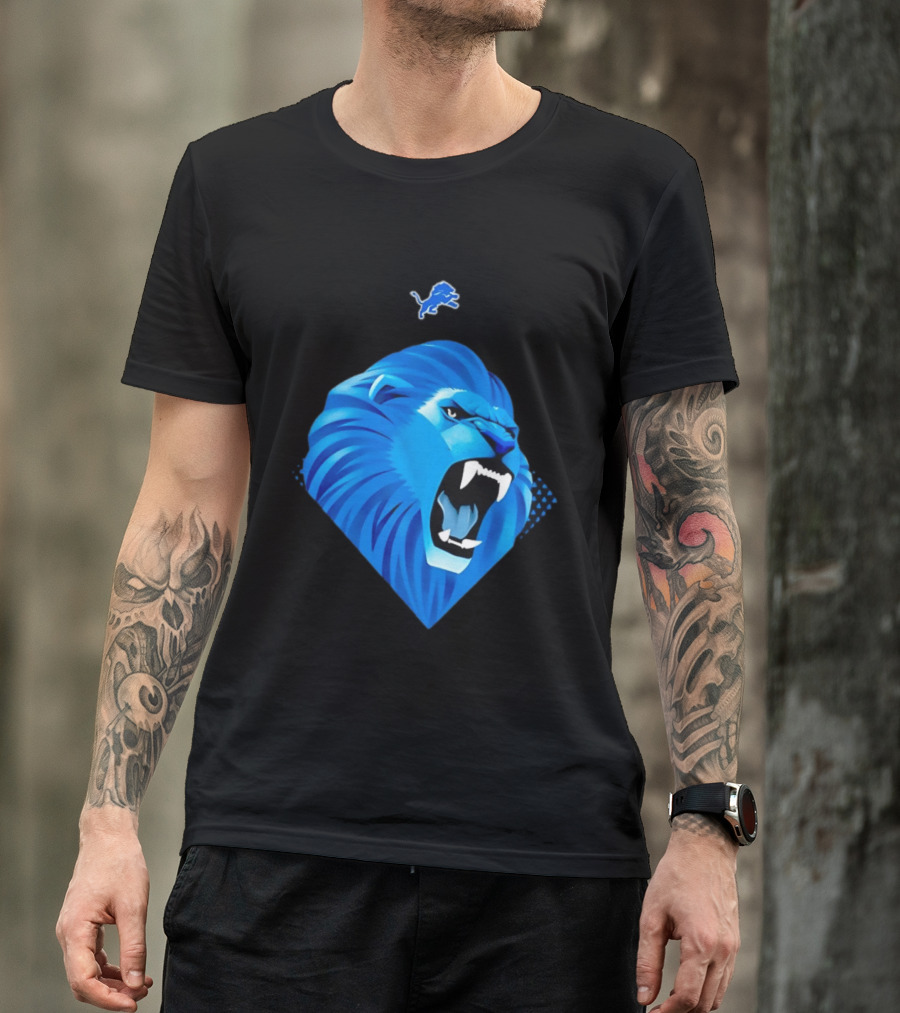 Team Youth Detroit Lions Roaring Blue Lion T-Shirt