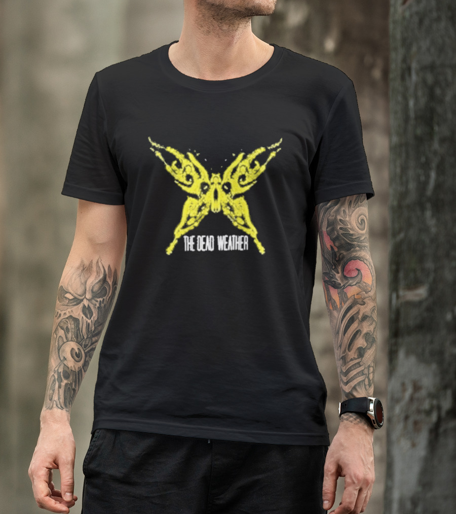 The Dead Weather Bone Butterfly Yellow Wings T-Shirt