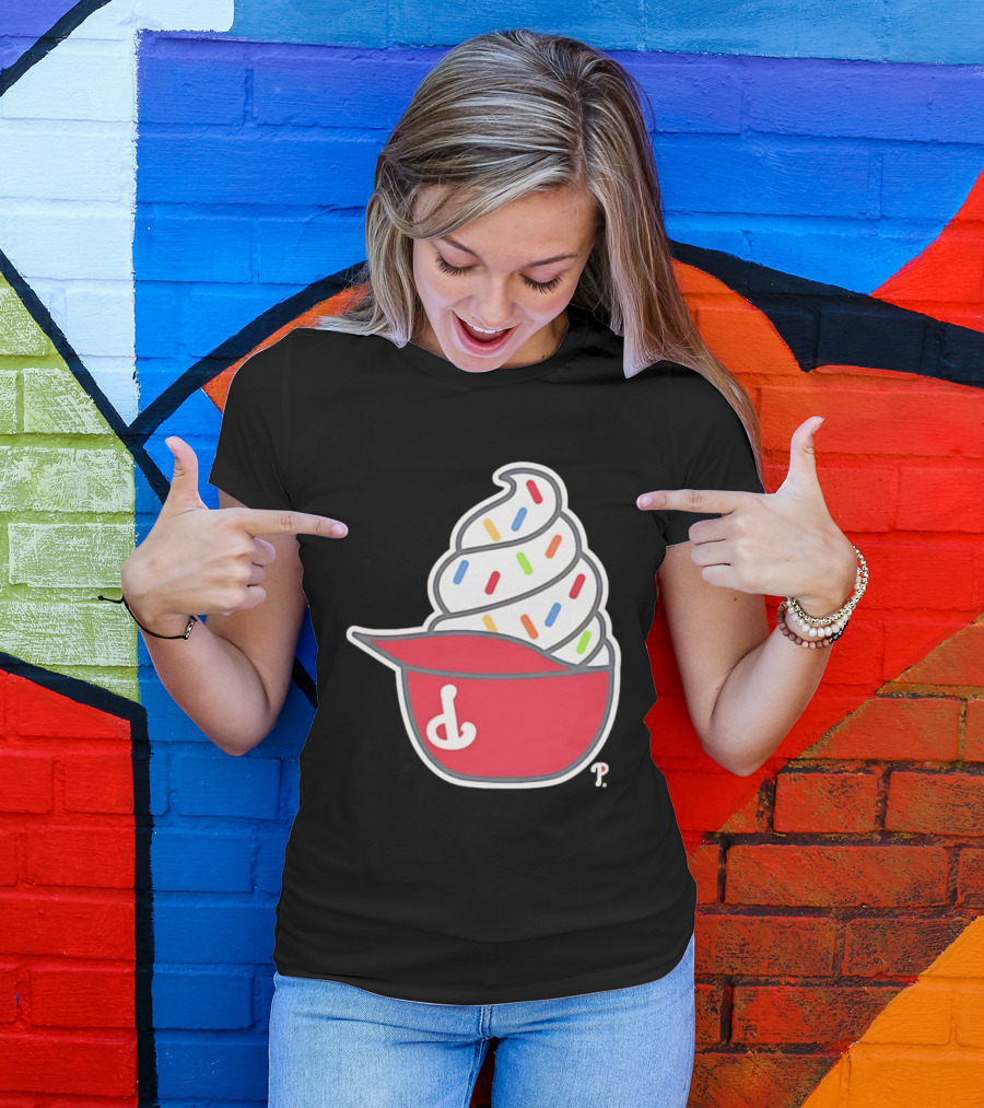 Philadelphia Phillies Ice Cream Hat With Sprinkles T-Shirt