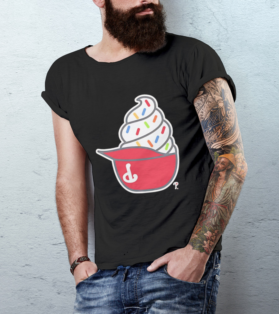 Philadelphia Phillies Ice Cream Hat With Sprinkles T-Shirt