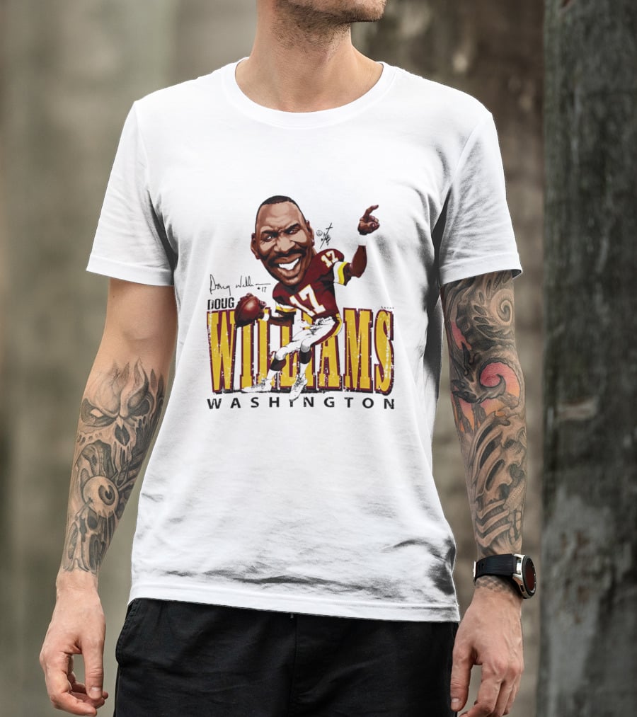 Doug Williams Washington Redskins Bruce Stark Collection Caricature Series 17 Football T-Shirt