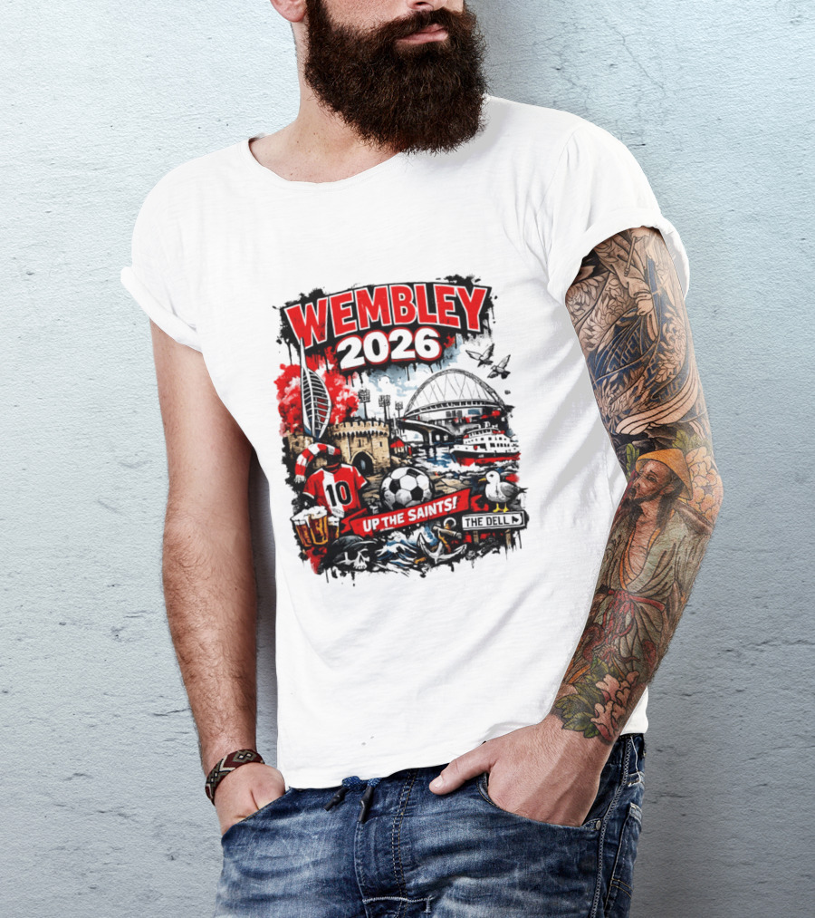Southampton Football Wembley 2026 Up The Saints Fan Celebration T-Shirt