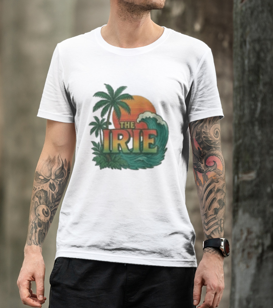 Tropical Palm Trees Sunset Wave Irie T-Shirt