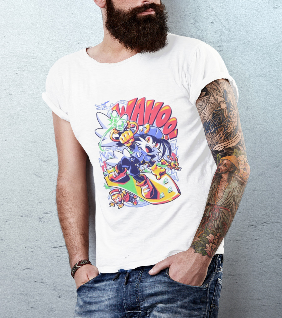 Fangamer Klonoa Wahoo Vintage Style Snowboarding Adventure T-Shirt