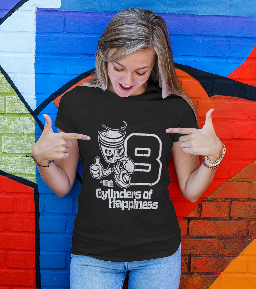 8 Cylinders Of Happiness Emoji Character Thumbs Up T-Shirt