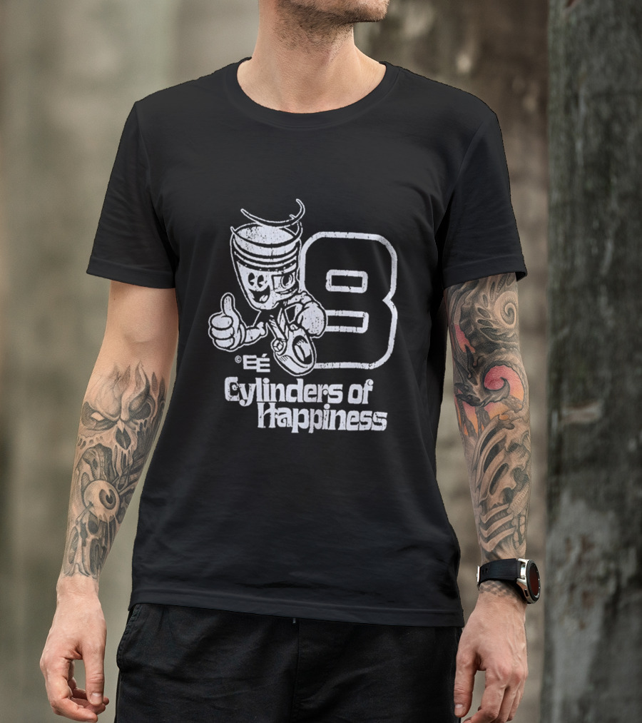 8 Cylinders Of Happiness Emoji Character Thumbs Up T-Shirt