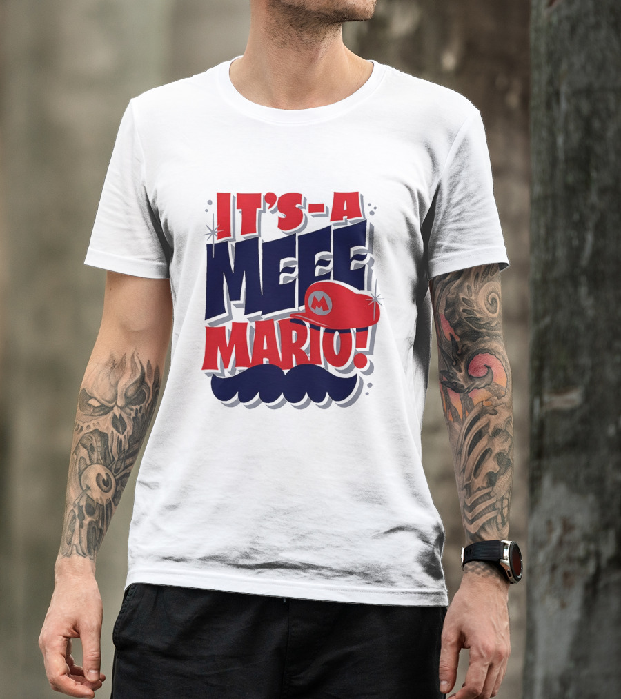 It's A Meee Mario M Moustache Cap T-Shirt