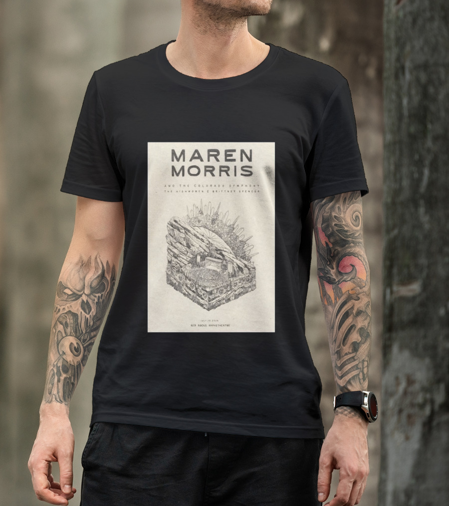 Maren Morris Red Rocks Amphitheatre July 19 2026 With Colorado Symphony The Highwomen Brittney Spencer T-Shirt