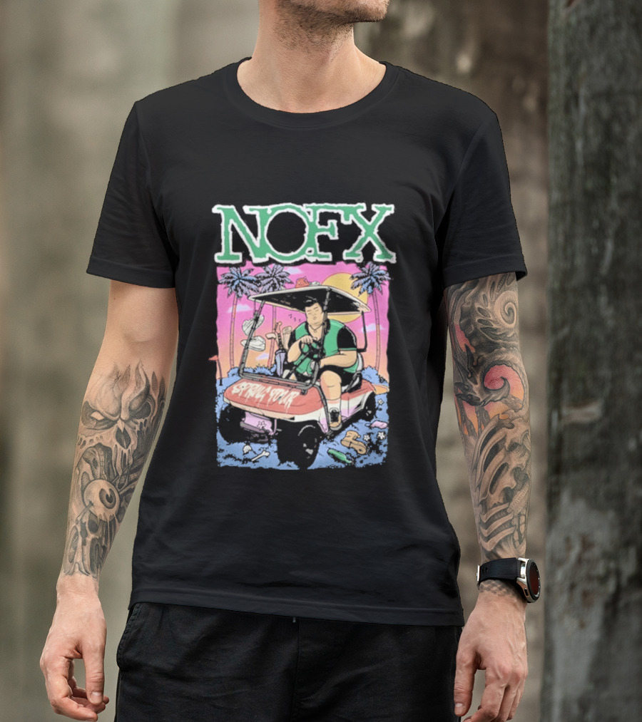 NOFX Mattersville Country Club Punk Rock Album Art Style Golf Cart Scene T-Shirt