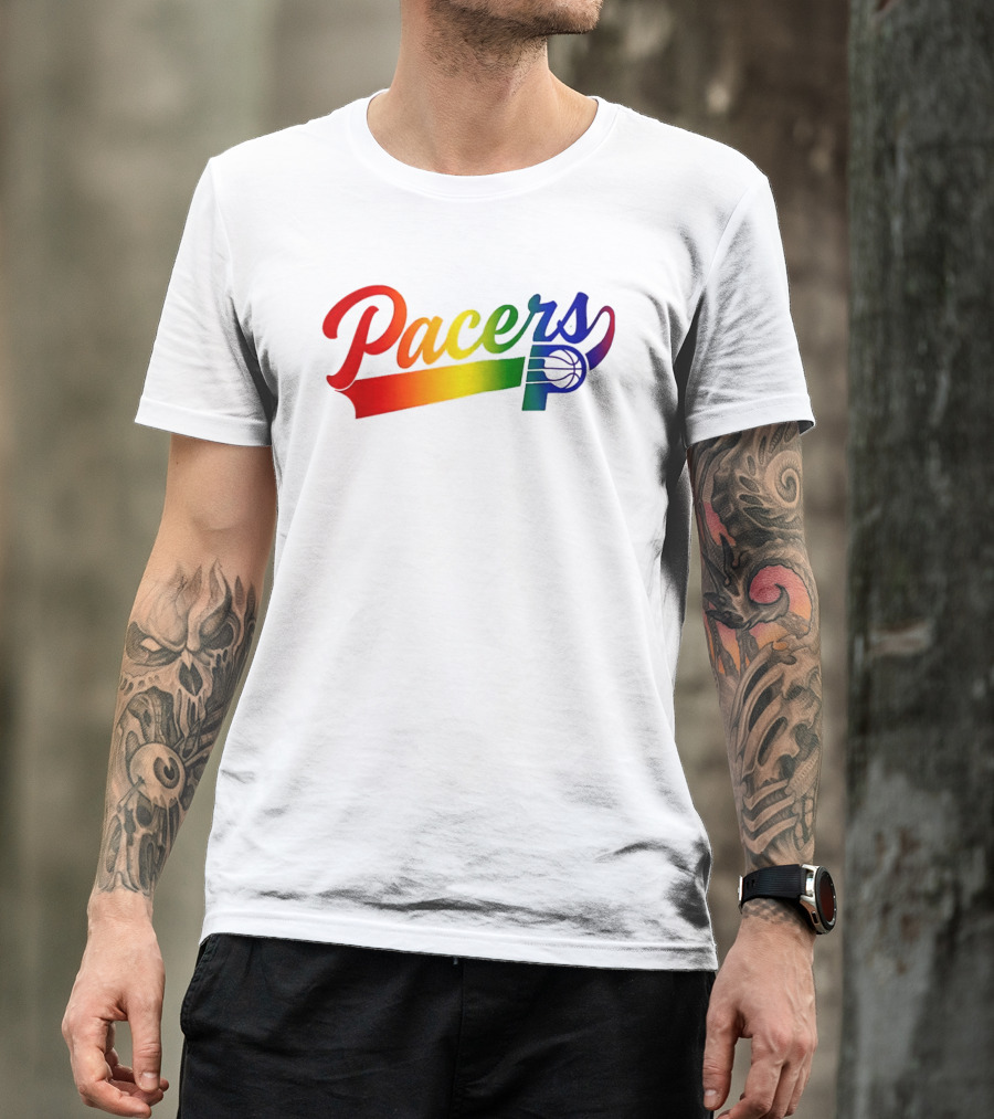 Indiana Pacers Pride Rainbow Game Night T-Shirt