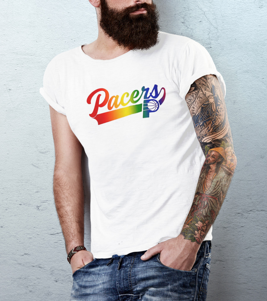 Indiana Pacers Pride Rainbow Game Night T-Shirt