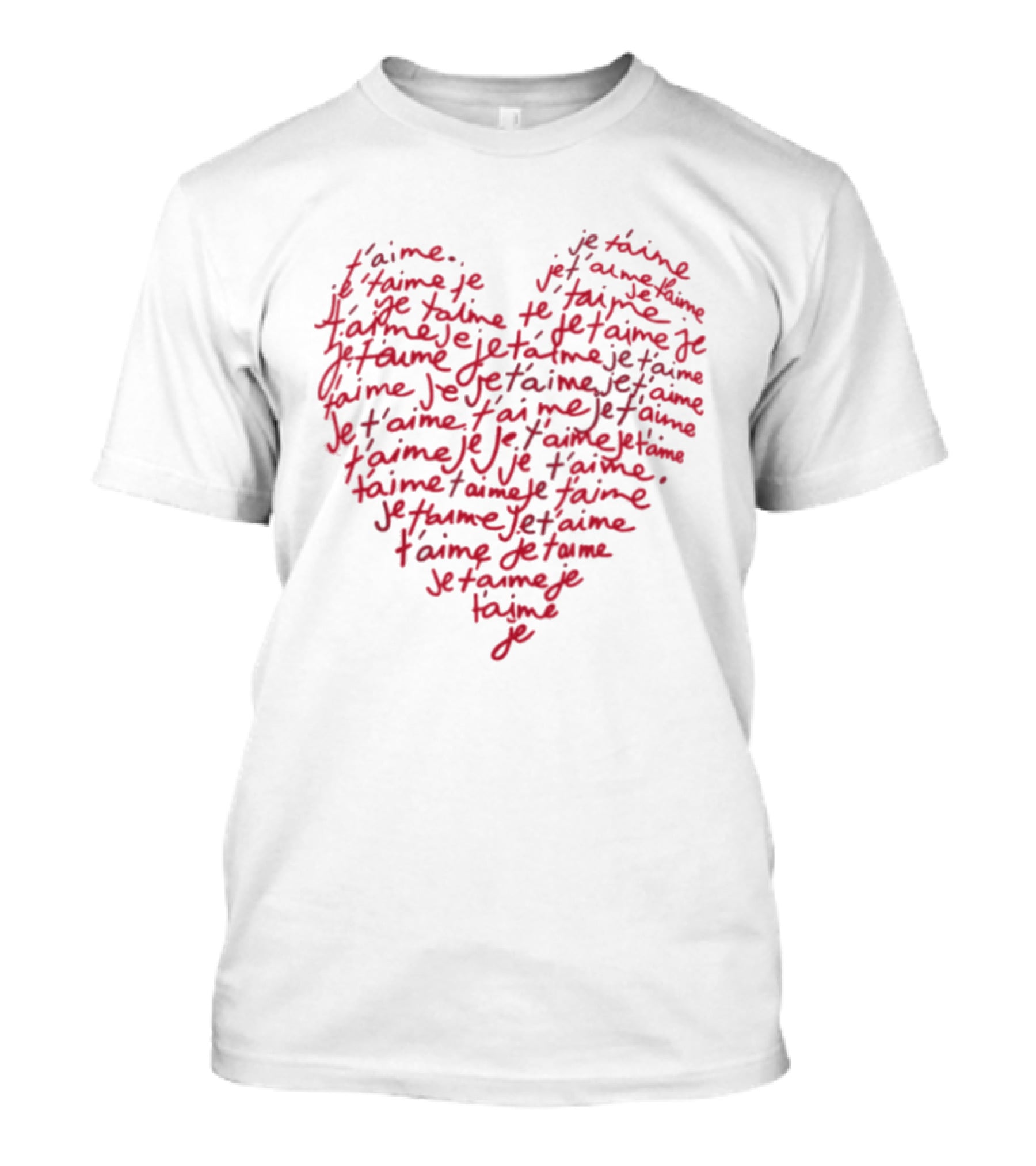 Kirsten McDuffie Je T'Aime Heart Red T-Shirt