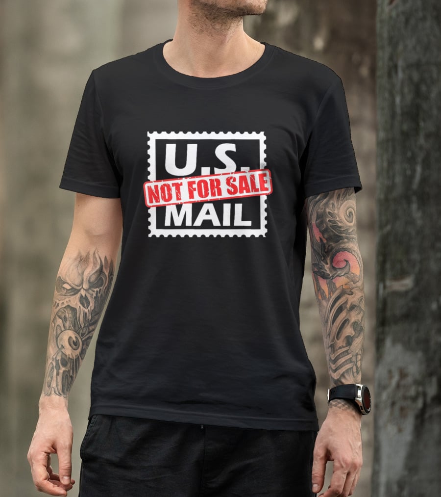U.S. Mail Not For Sale Stamp Style Block T-Shirt