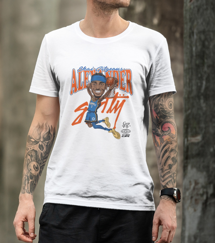 Shai Gilgeous Alexander Oklahoma City Basketball Dunk By Grip Fly T-Shirt