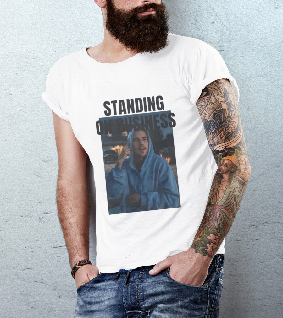 Standing On Business Justin Bieber Coachella Blue Look Night Scene T-Shirt