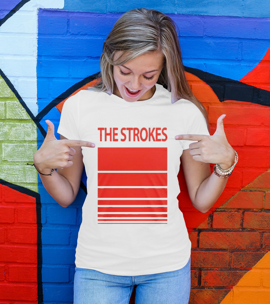 The Strokes 2026 Tour San Francisco Bold Red Stripes T-Shirt