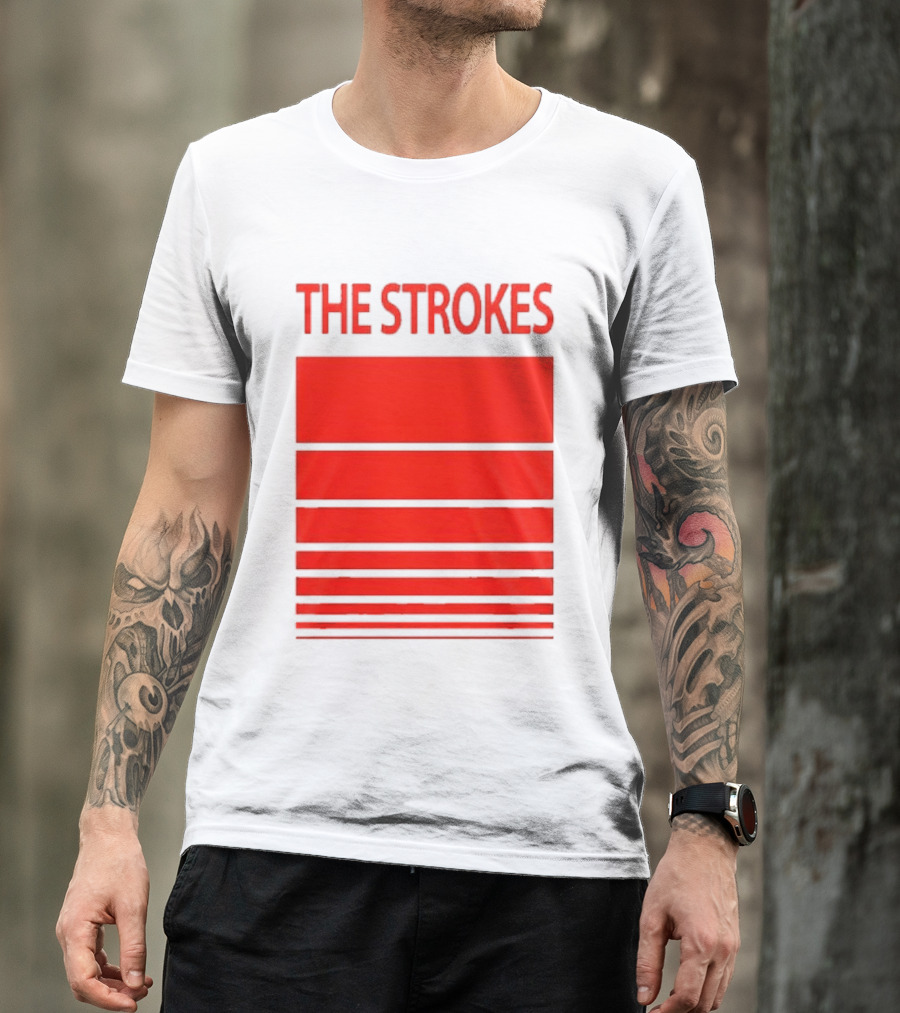 The Strokes 2026 Tour San Francisco Bold Red Stripes T-Shirt