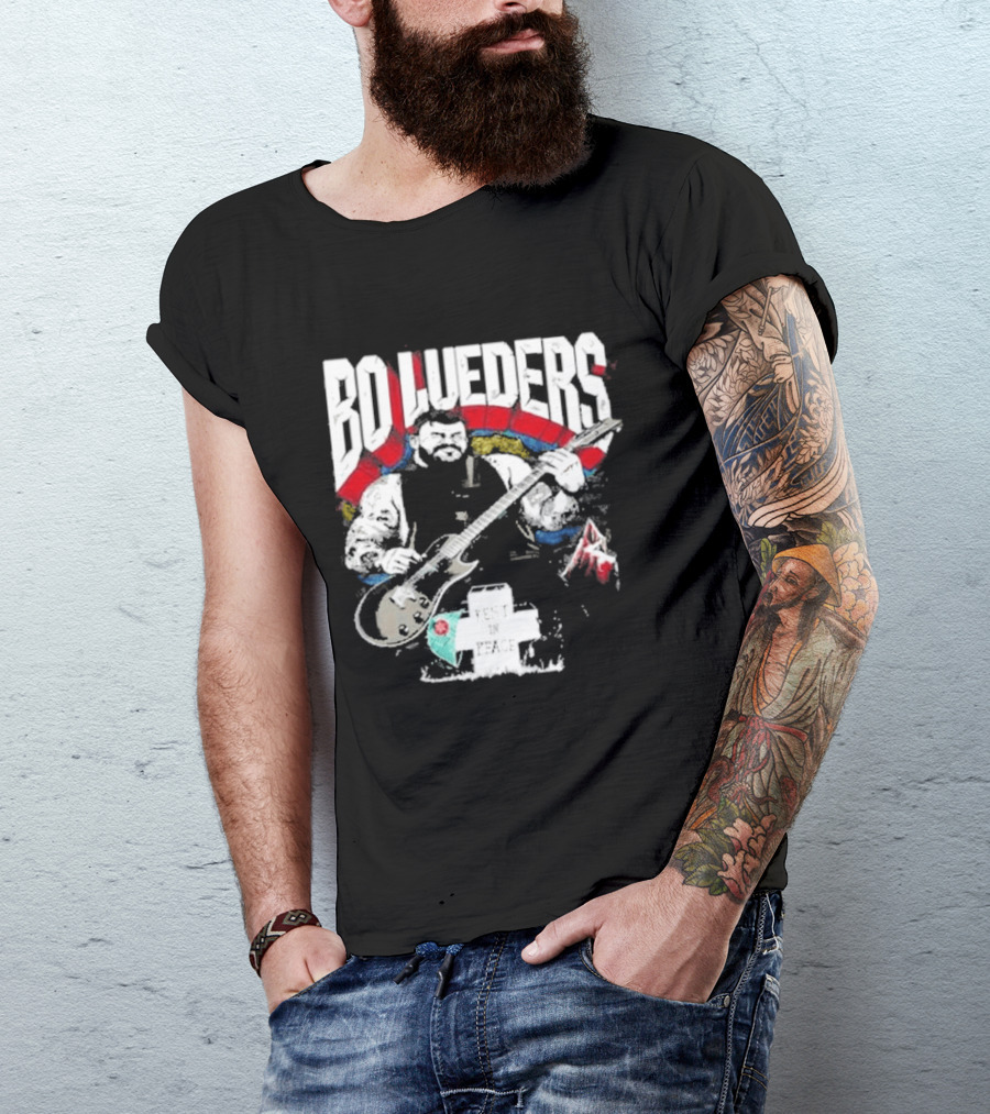 Bo Lueders Guitar Tribute Edgemen Rest In Peace T-Shirt