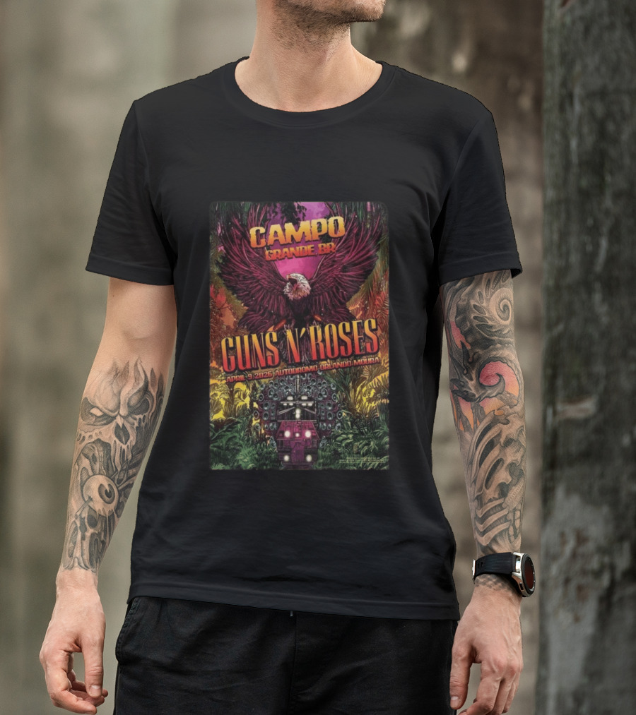 Campo Grande BR Guns N' Roses April 9 2026 Autodromo Orlando Moura Eagle Jungle T-Shirt