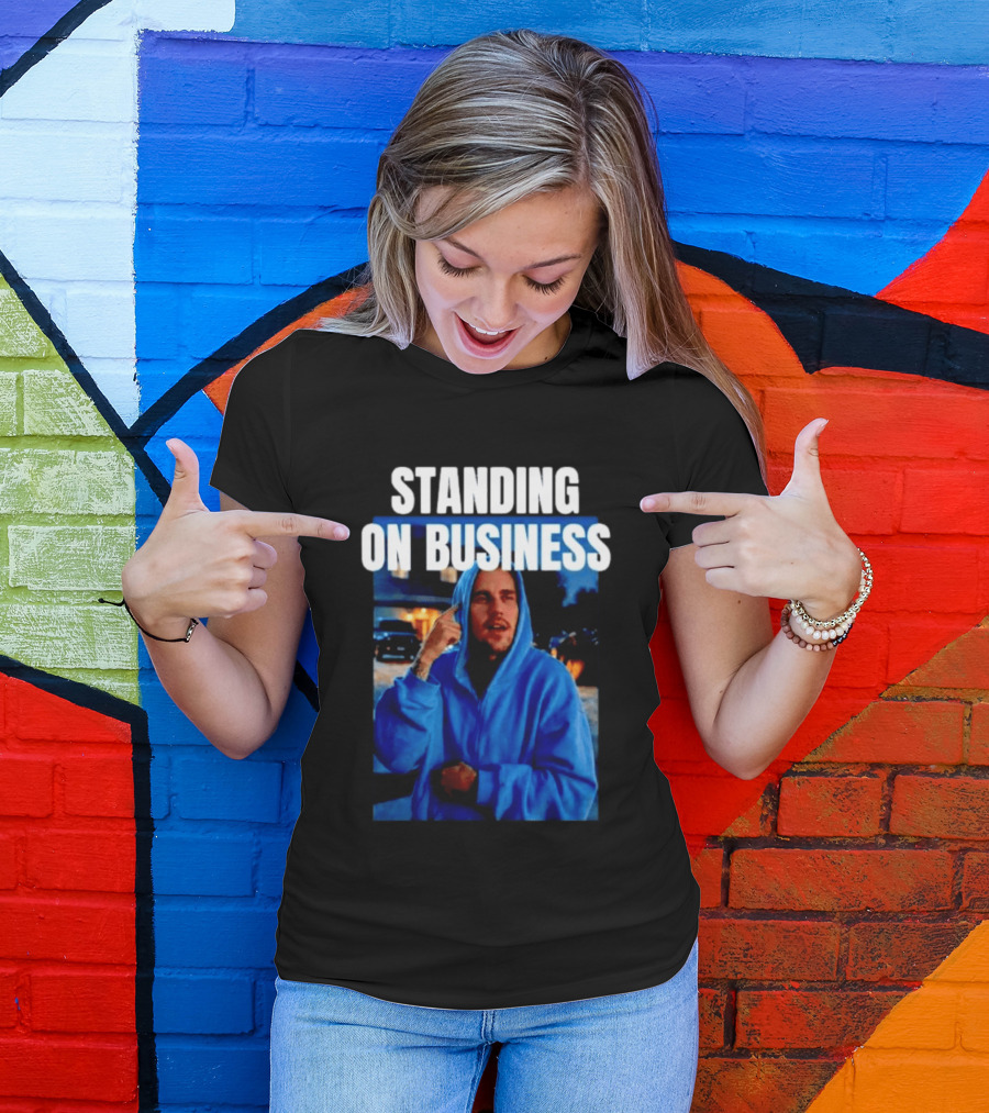 Standing On Business Blue Image T-Shirt