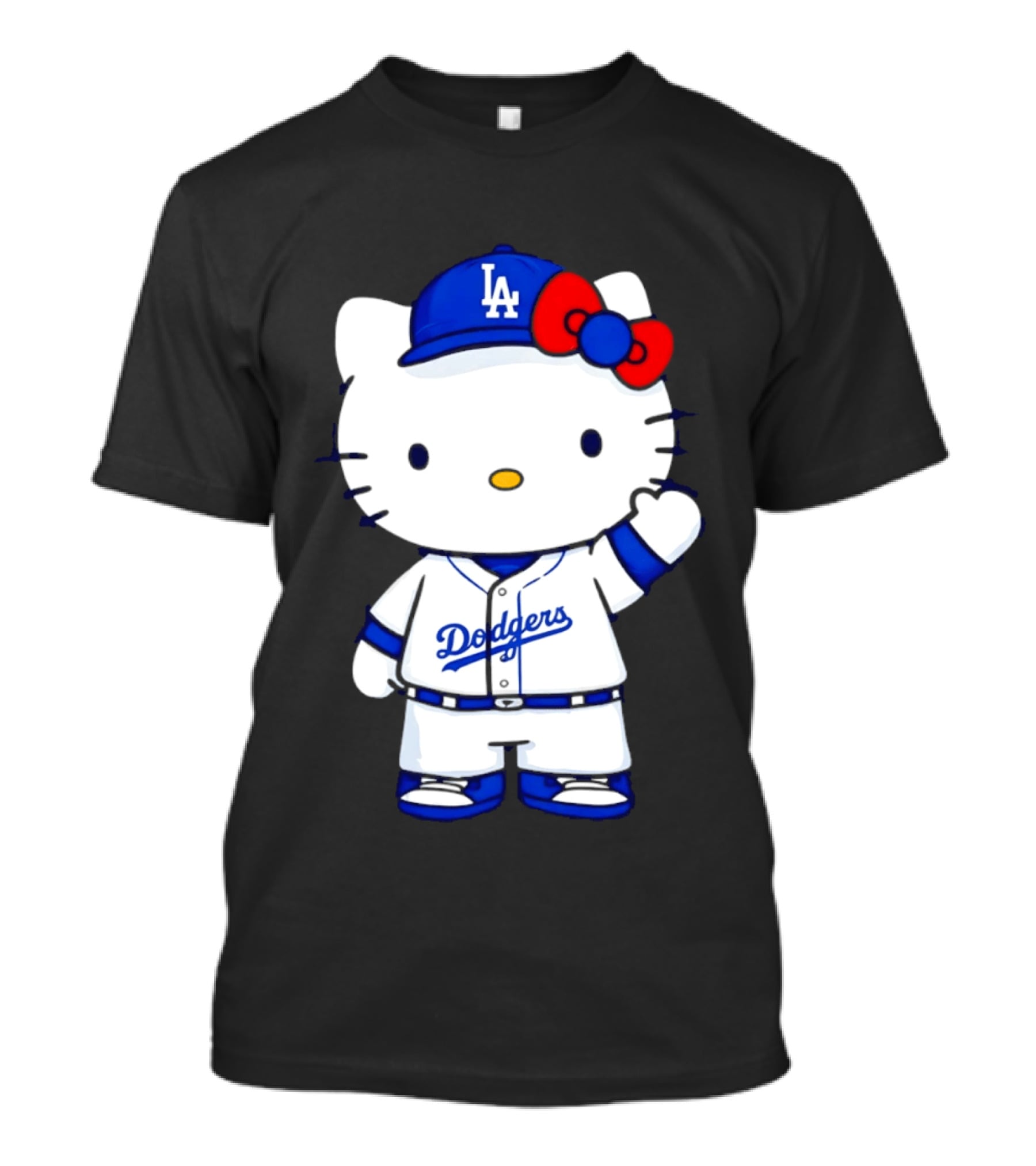 Hello Kitty Los Angeles Dodgers MLB Baseball Collaboration Fan T-Shirt