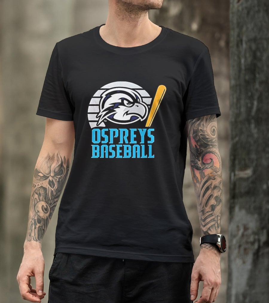 North Florida Ospreys Baseball Team Logo With Bat T-Shirt