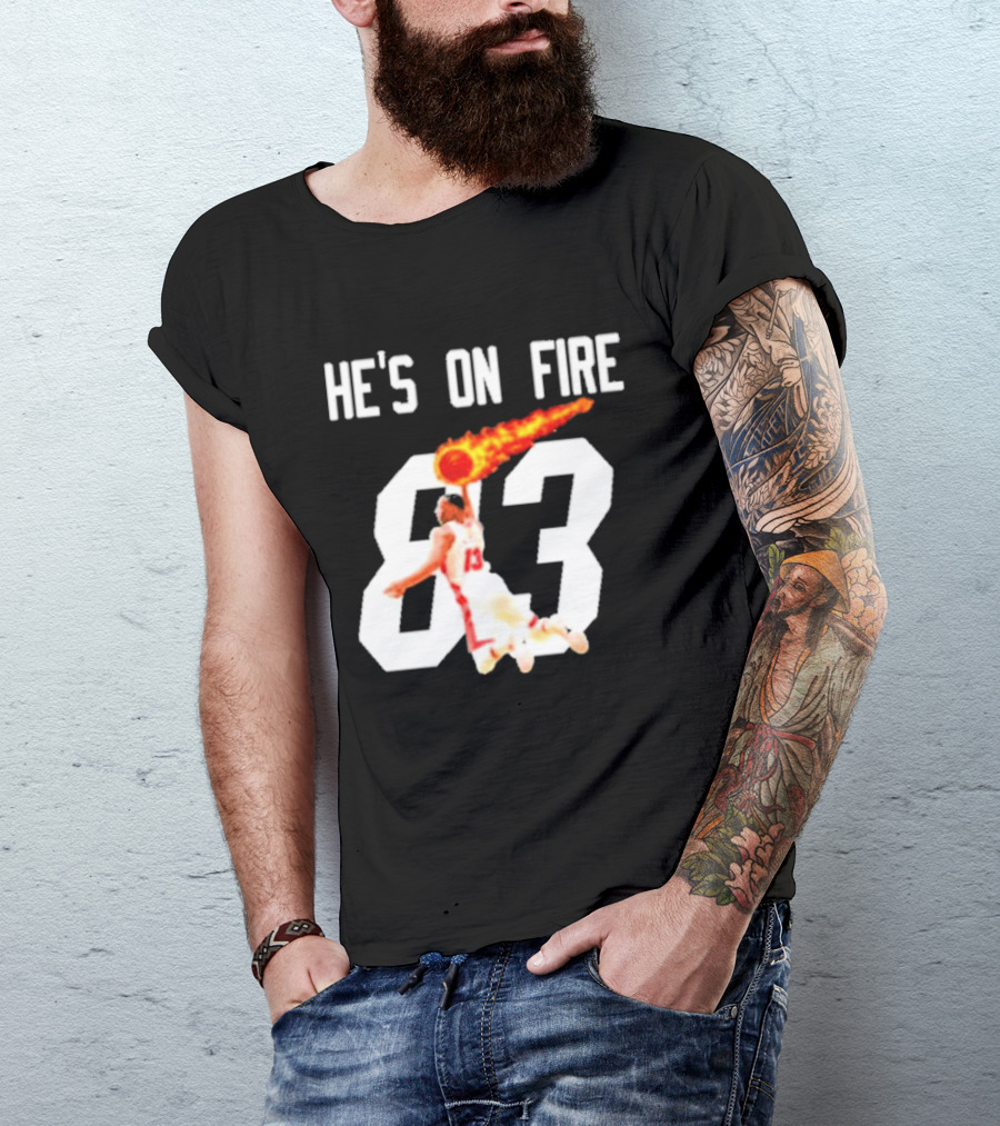 Bam Adebayo 83 Points He's On Fire Dunk Basketball T-Shirt