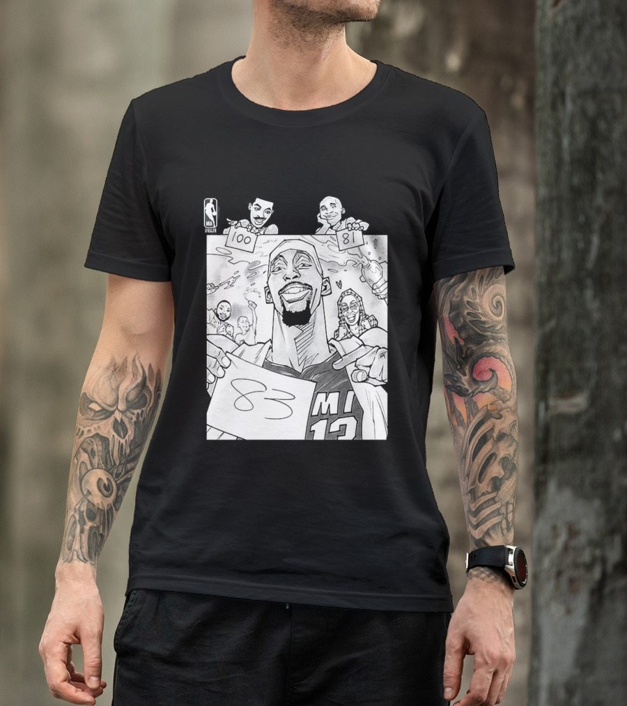 Bam Adebayo 83 Points Wilt Bam Kobe 2nd Highest Scoring Game NBA History Cartoon Miami 13 T-Shirt