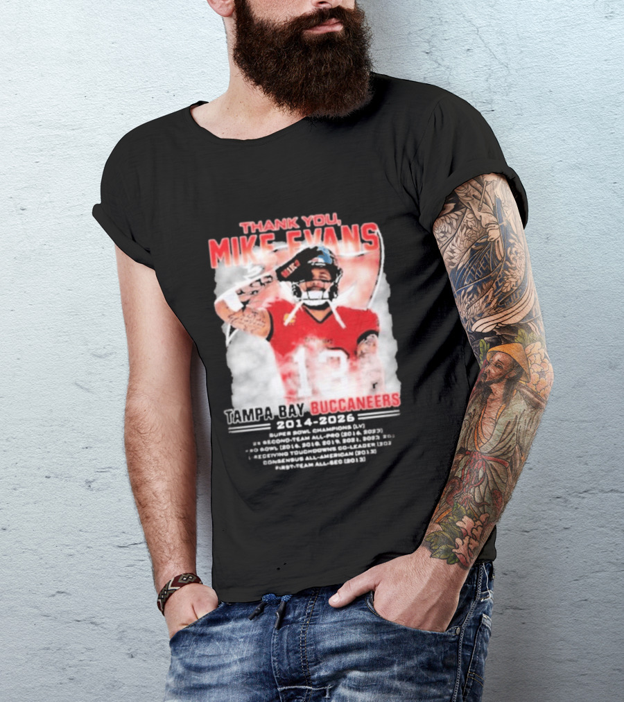 Mike Evans 13 Tampa Bay Buccaneers Thank You 2014 2026 T-Shirt