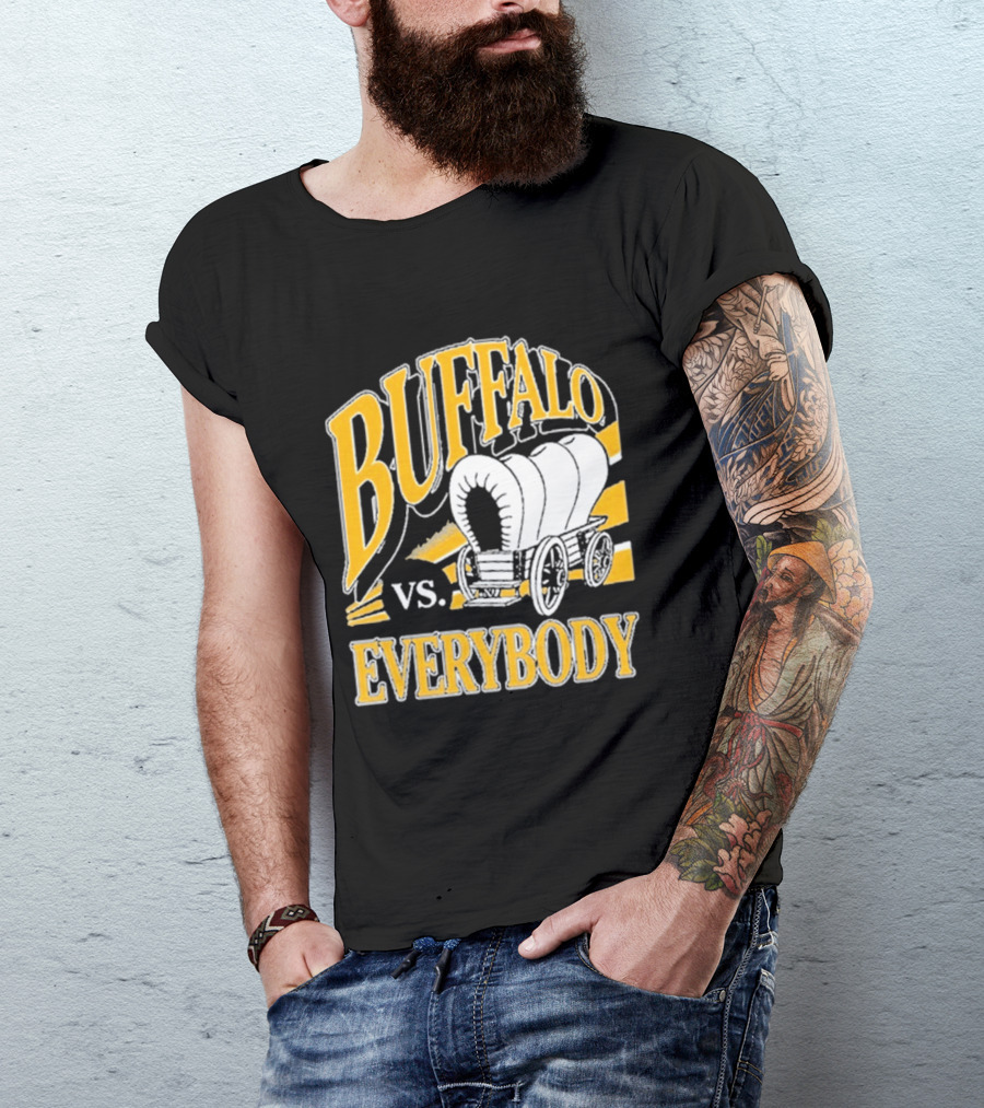 Buffalo Vs. Everybody Spittin' Chiclets Covered Wagon T-Shirt