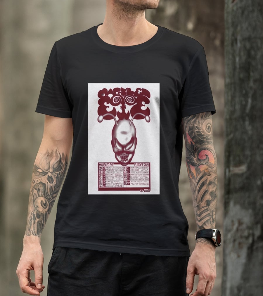 Marbled Eye Europe 2026 Tour Dates Skull T-Shirt