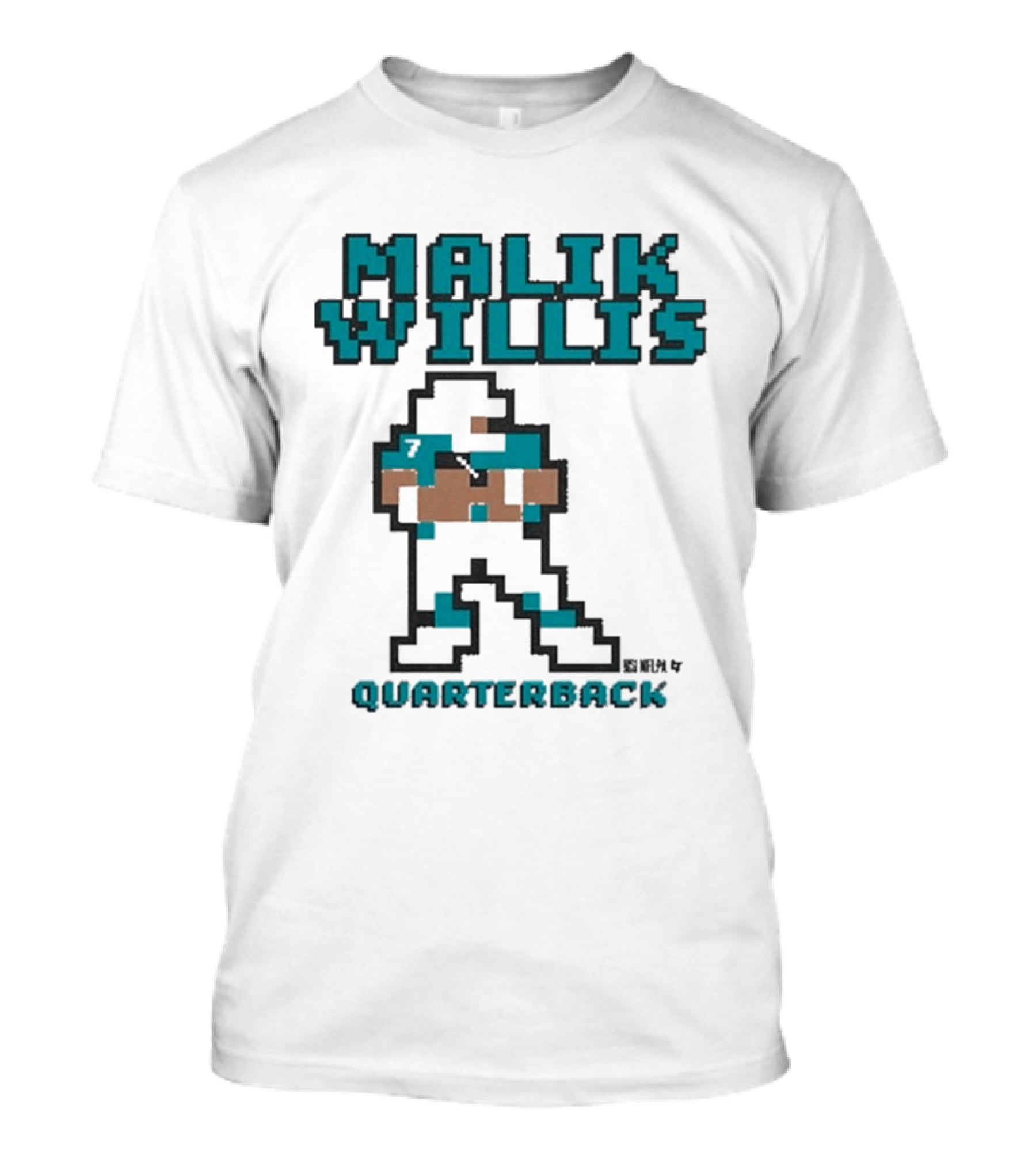 Malik Willis Retro Pixel Quarterback Miami Baller T-Shirt