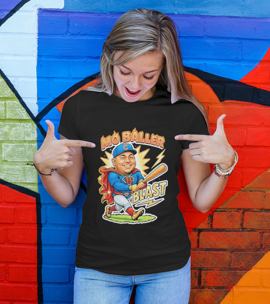 Mo Baller Blast Superhero Baseball Power T-Shirt