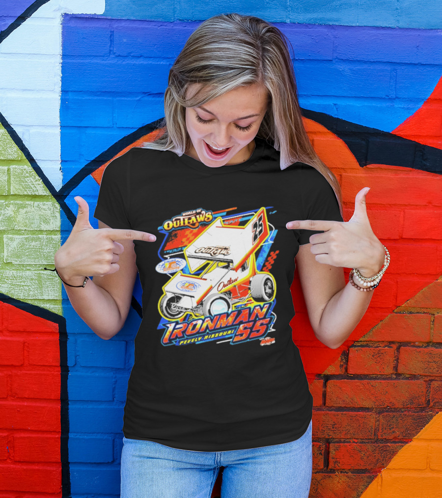 World Of Outlaws Sprint Car Series Ironman 55 Pevely Missouri Racing 23 T-Shirt