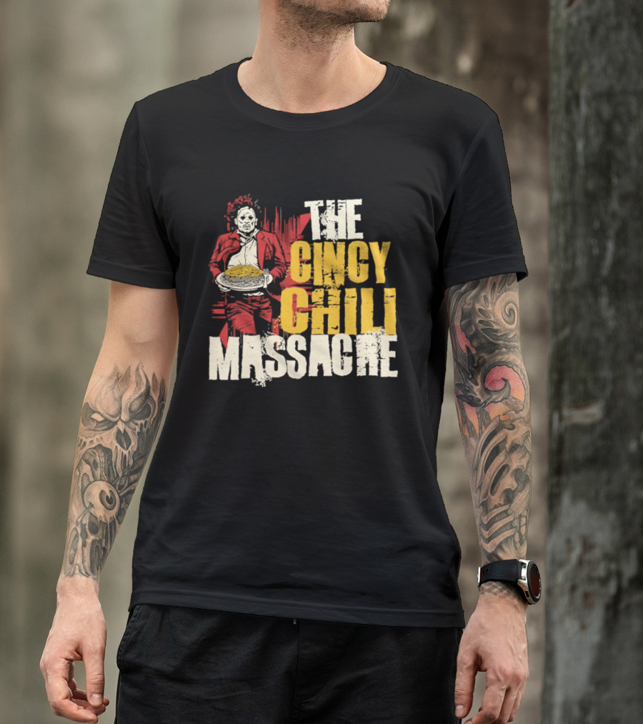 The Cincy Chili Massacre Horror Theme Cincinnati Food T-Shirt
