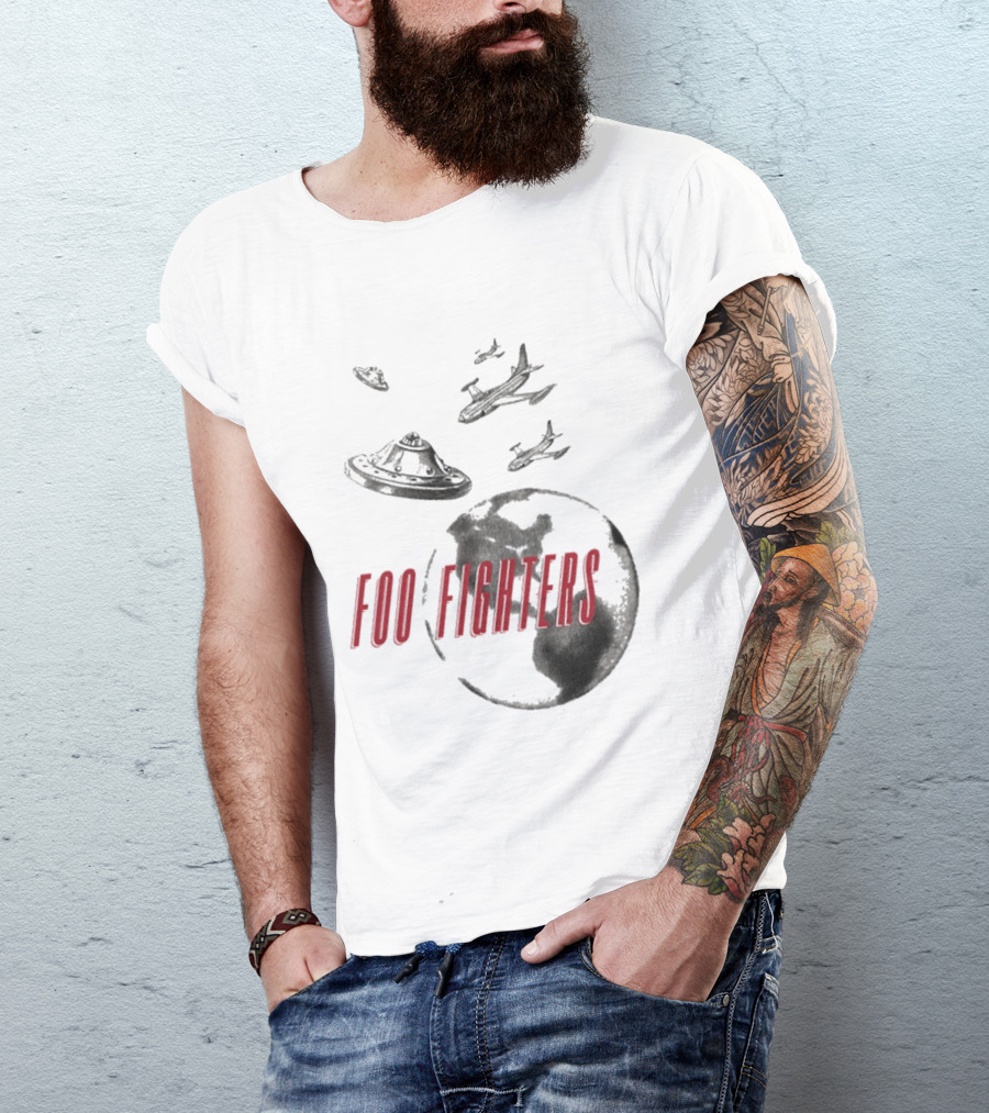 Foo Fighters UFO Earth And Aircraft Encounter T-Shirt