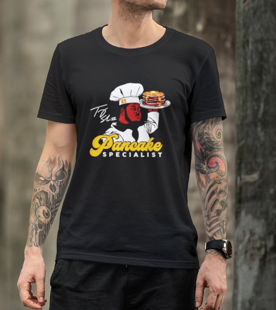 Trey Smith 65 Pancake Specialist Chef T-Shirt