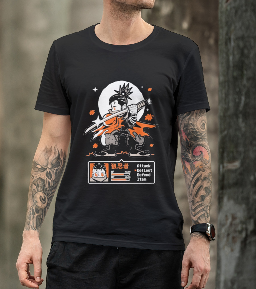Attack Deflect Defense Item Ghost Wolf Goblin Tengu T-Shirt