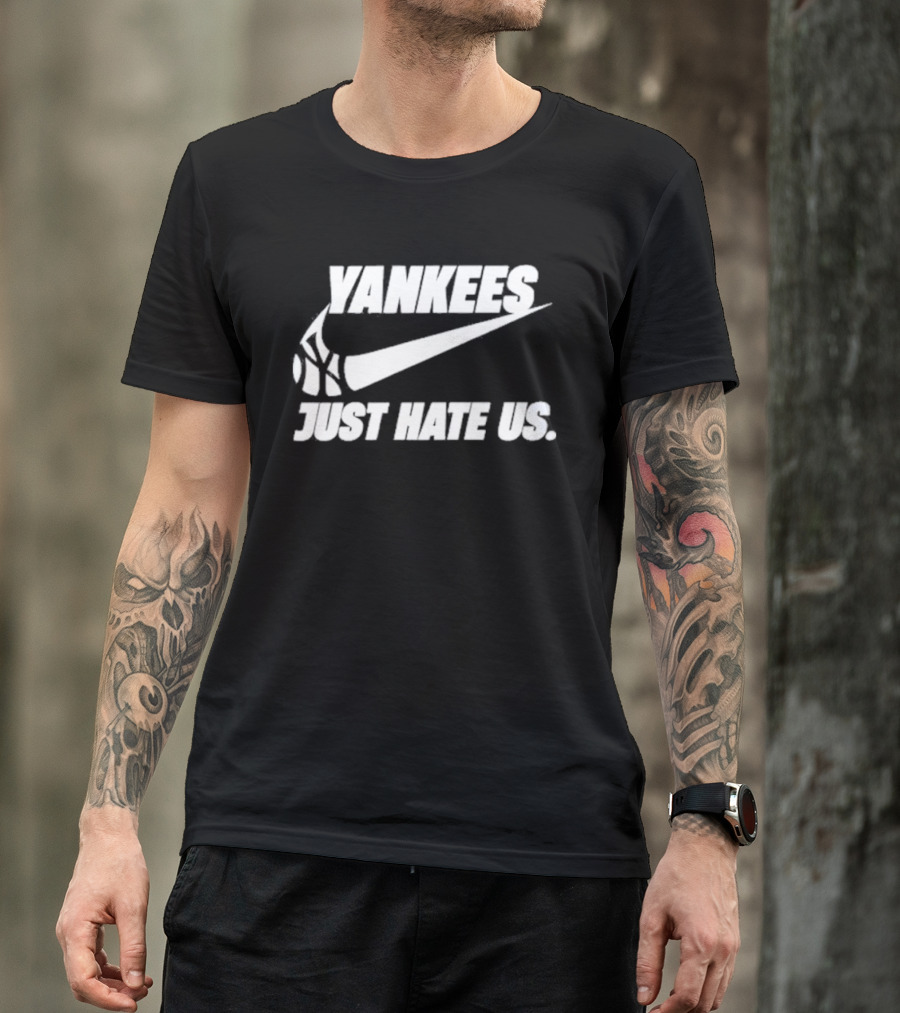 Yankees Just Hate Us Sneaker Swoosh T-Shirt