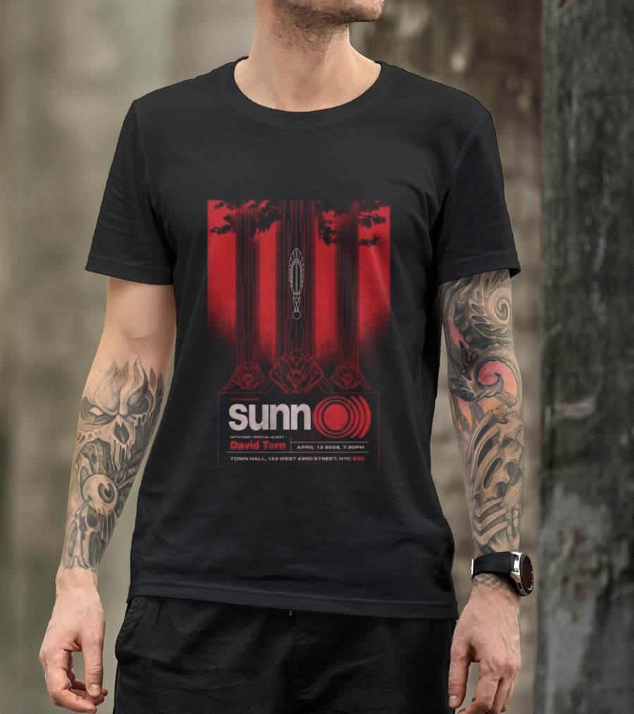 SUNN O))) Live NYC April 12 2026 Featuring David Torn T-Shirt