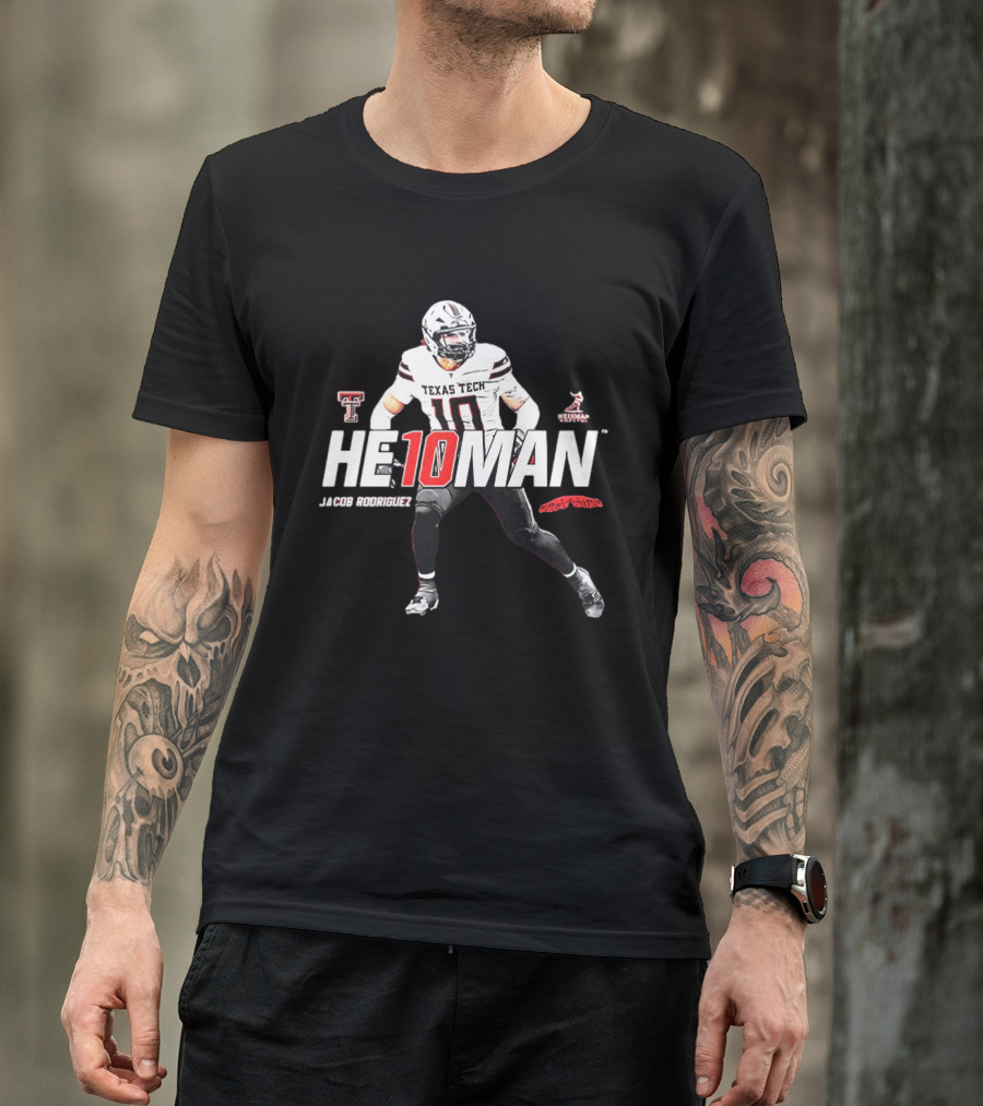 Texas Tech Red Raiders He10MAN Jacob Rodriguez Football 2025 T-Shirt