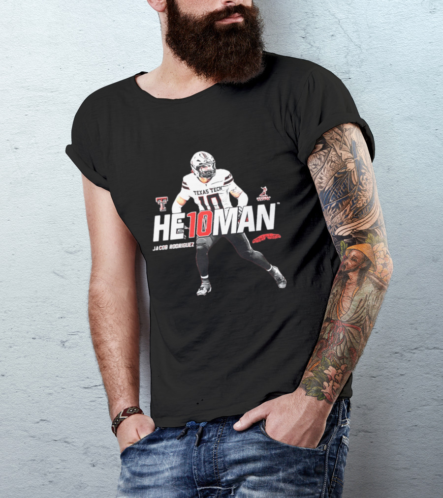 Texas Tech Red Raiders He10MAN Jacob Rodriguez Football 2025 T-Shirt