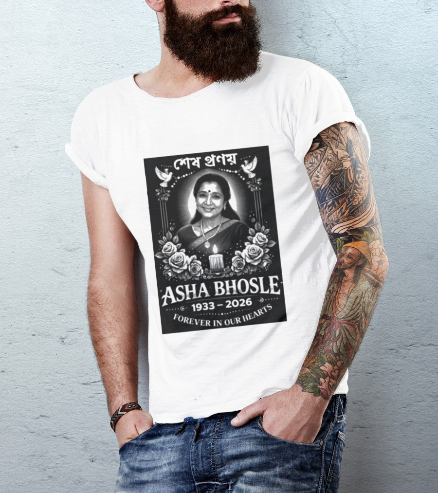 Asha Bhosle 1933 2026 Forever In Our Hearts Memorial T-Shirt