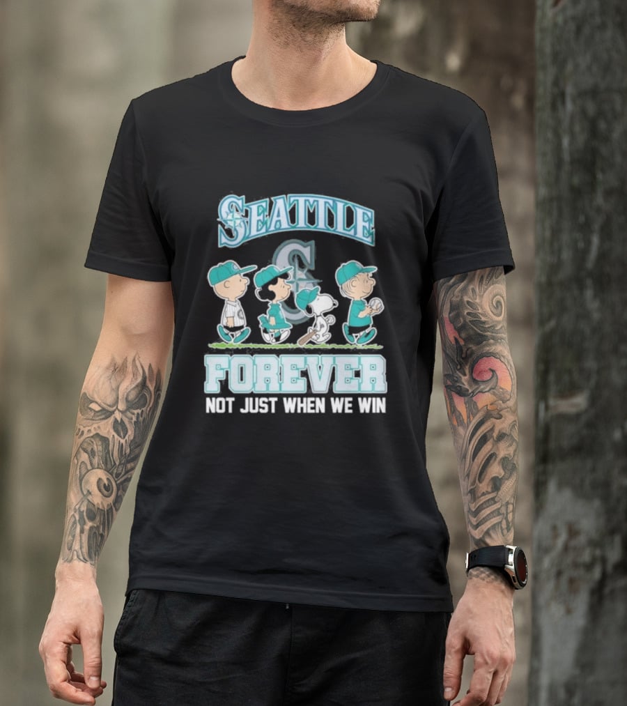 Seattle Peanuts Abbey Road Forever Not Just When We Win 2026 T-Shirt